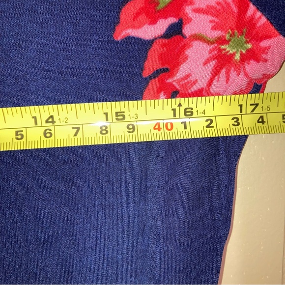 Alexandra & Oak Size Small Floral Dress Navy Pink Purple Green NN EUC! P6521 - Picture 9 of 11